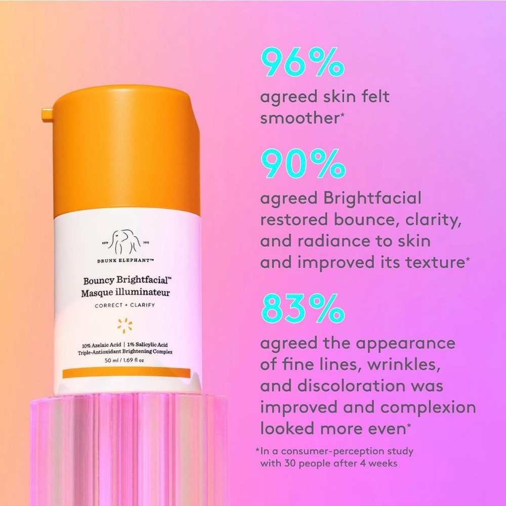 Drunk Elephant Bouncy Brightfacial Mask NEW - Picture 8 of 16
